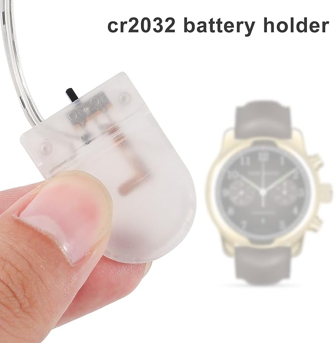 Alinan 10pcs Button Battery Holder Coin Cell Battery Holder with Switch CR2032 1 X 3V Battery Holder Battery Storage Boxes Cover with Wires On ON-Off Switch Socket Container (Clear)