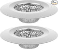 ChefBee Bathroom Sink Drain Strainer - 2PCS 1.22” Stainless Steel Bathtub Shower Tub Drain Cover Hair Catcher, Anti-clogger Filter Plug for Mop Pool, Utility Washbasin, RV Sink