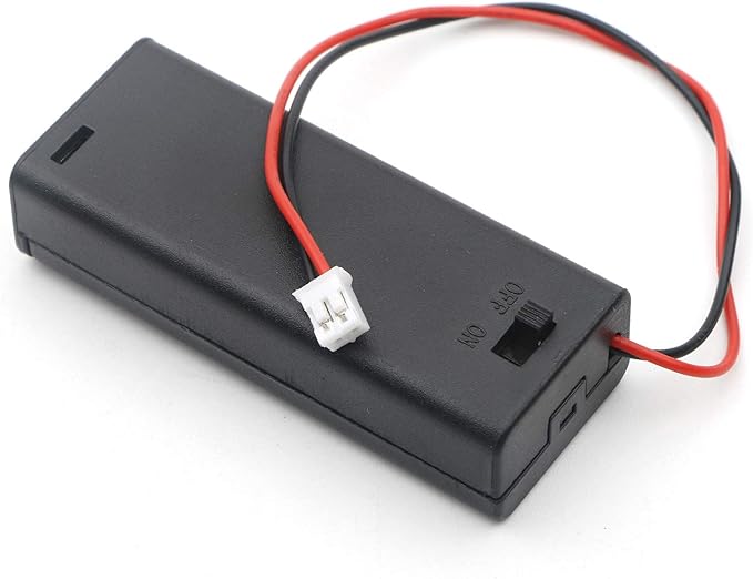 6 Pcs2xAAA Battery Holder Spring Clip with Wire Lead JST-PH 2.0 Female Connector ON/Off Switch,Slide Cover
