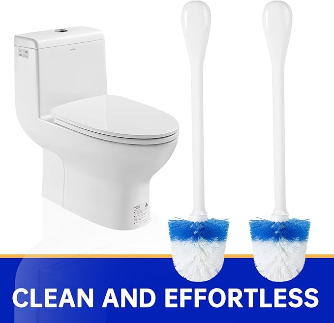 2 Pack Toilet Brush Replacement Head Compatible with OXO Good Grips Toilet Brush, Toilet Brush Refills for OXO Toilet Brush Only, Plastic Toilet Brush Head & Nylon Material