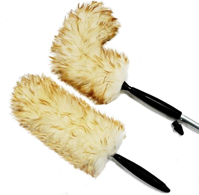 Alta Dusting Products Australian Lambs Wool Duster w/Flexible Head. Dual Use. Hand held and fits on a Pole.