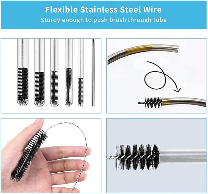 Utoolmart Steel Wire Cleaning Brush - Spiral Power Brush, 2.0-inch Diameter 12-inch Length, 5PCs