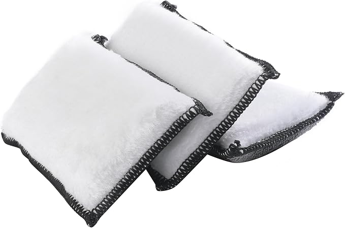 3PCS Car Interior Cleaning Sponge Block,Interior Scrub Pad,Car Accessories Auto Detailing Scrub Pads,Microfiber Cleaning Sponge,Suitable for Car Interior,Leather,Plastic,Vinyl (Gray&White)