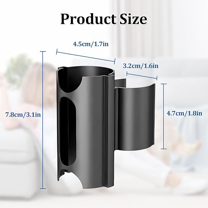 Vacuum Attachment Holder for V7 V8 V10 V11 V15 G5 – Holds 2 Attachments on Telescopic Wand – Effortless Installation – 360° Rotating Tool Clip, No Longer Easily Lose Accessories