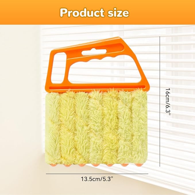 Blind Cleaner Duster Tool, 2026 New Blind Dusters for Cleaning,Cleaning Brush,7 Finger Dusting Cleaner Tool for Window & Air Conditioner,Window Blinds Cleaner Microfiber Washable (4PCS)