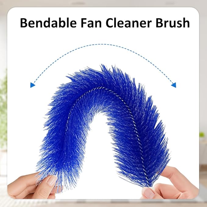 3Pcs Fan Cleaning Brush, Bendable Fan Cleaner Brush Duster for Air Conditioning Home Vents Shutters