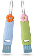 3 in 1 Cup Lid Gap Cleaning Brush Multifunctional Bottle Cleaning Brush for Water Bottle Cup Lid Gap for Gaps of Various Containers (Blue Green(Flower))