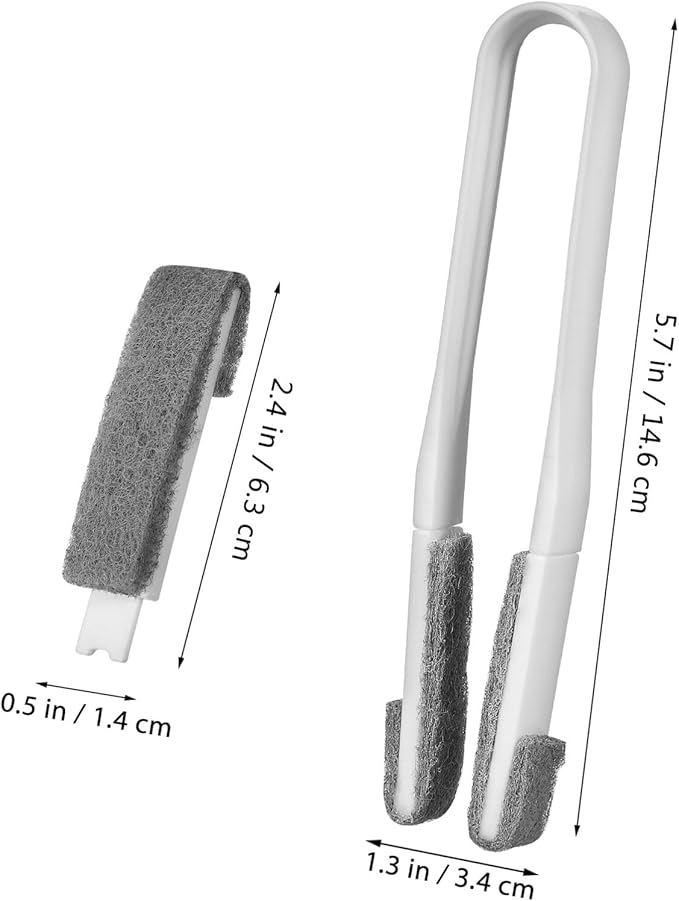Blind Cleaner Duster with Detachable Double-Sided Brush Head 5.7 Inch Handle for Ceiling Fan Duster Window Blinds Vent Cleaning Tool for Home and Car