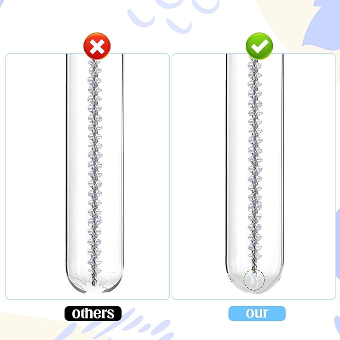5 Pcs 12 Inch Straw Cleaner Brush for Tumbler Straws, Extra Long Straw Brush 4mm Wide Bottle Cleaner Brushes with Metal Handles Reusable Drinking Cup Cleaners Brushes for Sippy Cup