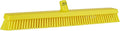 Vikan 31956 24" Heavy-Duty Push Broom, Soft/Stiff, Yellow
