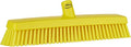 Vikan 31756 16" Heavy-Duty Push Broom, Soft/Stiff, Yellow