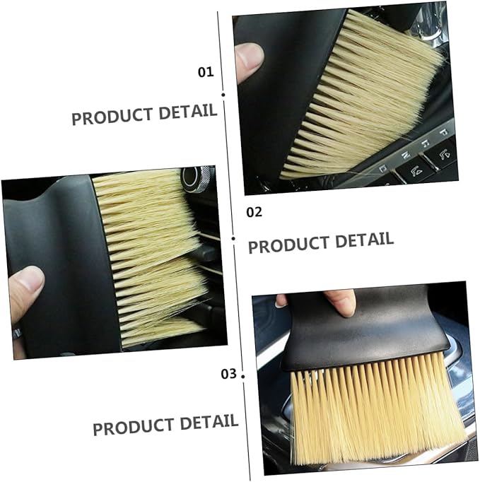 GALPADA Car Air Vent Cleaning Brush, Yellow Soft Bristle Detailing Brush for Auto Interior Dust Removal and Vent Maintenance