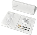Large Stone Dish Drying Mats for Kitchen Counter, 24"(L)×16"(W) Marble Quick Dry Collapsible Dish Drying Mat, Eco-Friendly Absorbent Diatomaceous Earth Mats for Dishes Cups, Match Any Countertop