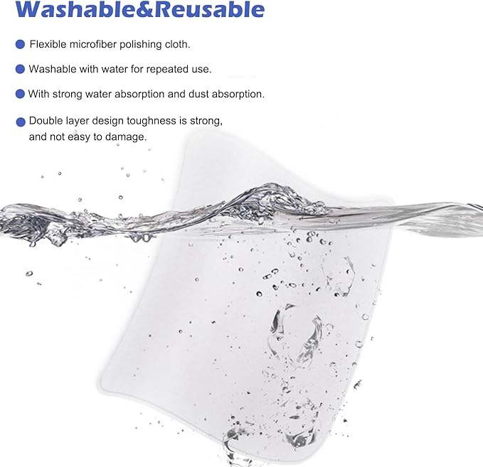 2 Pack Polishing Cloth for Apple, Microfiber Cleaning Cloth, Soft and Nonabrasive Material Compatible with Mac and Other Smart Devices Screen
