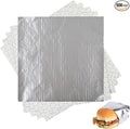 500 Pack Premium Insulated Foil Sandwich Wrap Sheets, 12"x12" Pre-Cut Foil Paper for Hot Dogs, Burgers, Burritos, Food Wrapping, Grease-Resistant and Waterproof, Heat & Cold Insulation for Freshness