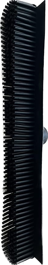Pet Hair Remover Carpet Rake - Rubber Broom for Pet Hair Removal Tool with Squeegee & Telescoping Handle