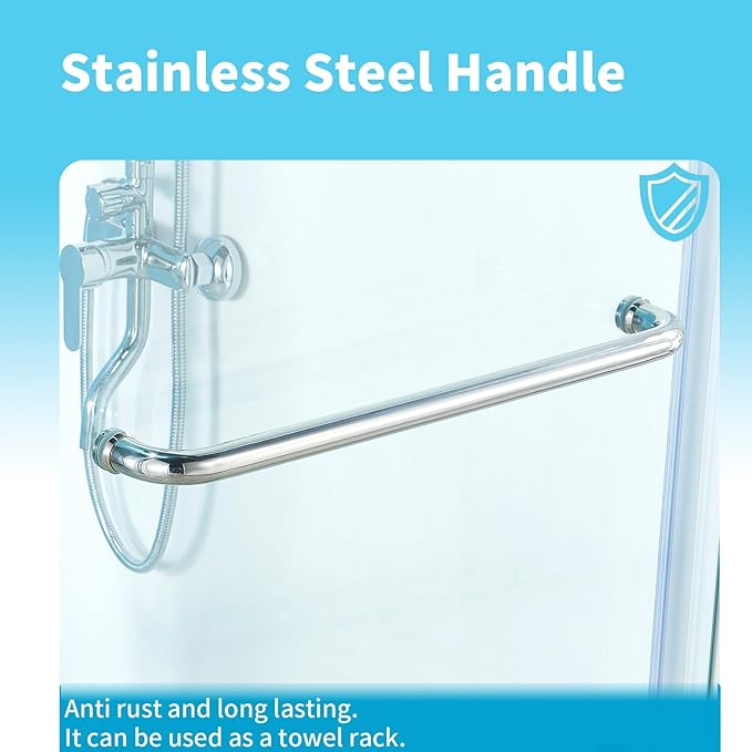 56-60" W x 76" H Frameless Sliding Shower Door, Frameless Shower Door, Shower Glass Door with 5/16" (8mm) Clear SGCC Tempered Glass, Stainless Steel Hardware O01 (60"x76" Chrome)