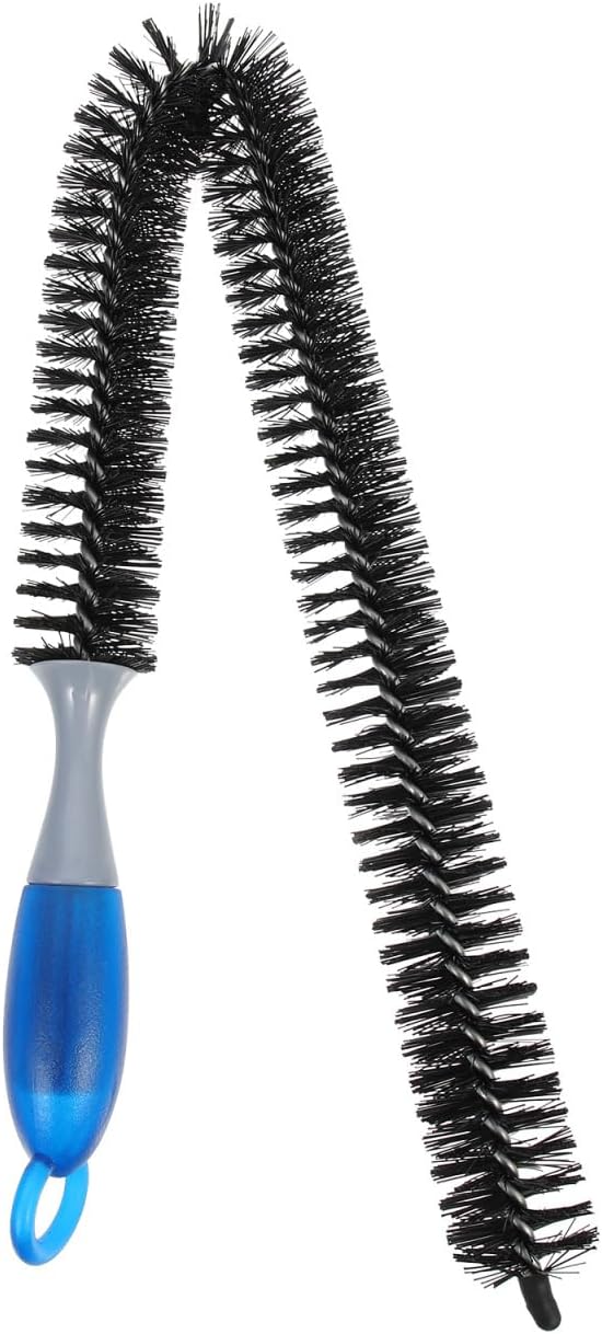 Radiator Brush Cleaner with Long Flexible Handle 29 Inch Engine Cleaning Brush for Automotive Radiator Dryer Vent and Refrigerator Coil Cleaning