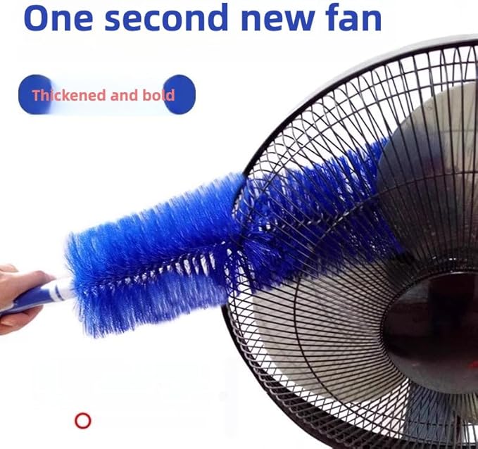 Extended Reach Fan Cleaning Brush Deep Access Duster for Ceiling Fan Blades & Vents Cleaner Tool (Blue)