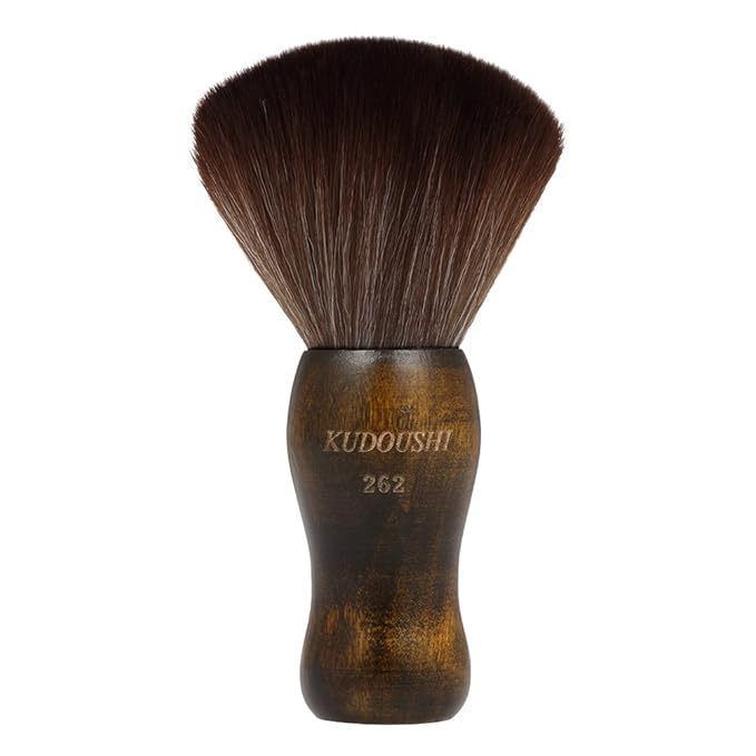 Anself Large Hair Cutting Neck Duster Brush Professional Barber Natural Fiber Wooden Handle Cutting Kits Type1