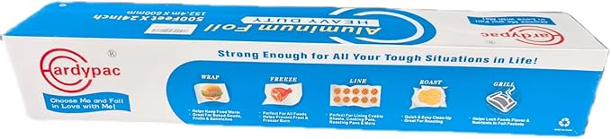 24 Inch Extra Wide Heavy Duty Aluminum Foil Roll, 23 Micron Thick,1000SQFT, 24 Inch Width x 500 Feet Length, Heavy Duty Aluminum Foil for Commercial, industrial, catering, baking, cooking grill, bbq
