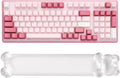 Ergonomic Silicone Gel Keyboard Wrist Rest – Clear Wrist Rest for Computer Keyboard 60%/68%/75%, Comfort & Support for Typing and Gaming(Cute White Bear)