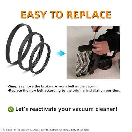 Replacement Belt Set for Bissell ProHeat 2X Revolution Pet Pro Carpet Cleaner Model 1986 1964 2007 2007P Series, Replace Parts 1611129, 1611130 & 1606428 (Pack of 4)