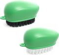 Vegetable Brush Scrubber for Food, Black Stiff Bristles Brush & White Soft Bristles Brush, Dishwasher Safe Ear-Hanging Veggie & Fruit Cleaning Brush for Potato, Mushroom, Carrot, Lemon, Egg