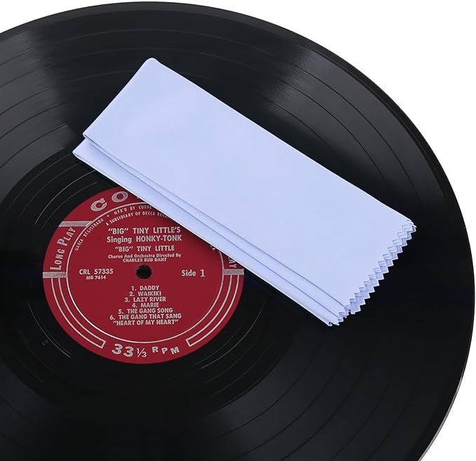 Record Cleaning Cloth, 6 Pack 12''x12'' Anti-Static Microfiber Towel by Gartopvoiz Lint-Free Cleaner for LP Record Vinyl, Glasses, TV Screen, Laptop