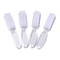 Yebeauty Nail Brush Fingernail Cleaner, 4 Pack Hand Scrub Cleaning Brush Plastic Hand Finger Toes Scrubbing Brush, Pedicure Nail Scrubber,Clear