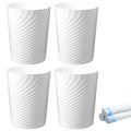 4Pcs Small Trash Can, Wastebasket Recycling Bin, Round Garbage Can, Plastic Waste Basket, Bathroom Garbage Bin with Trash Bags for Bathrooms, Laundry Room, Kitchens, Offices, Dorms