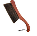 Hand Broom Soft Bristles Duster with Solid Wood Handle Quick Dusting Brush for Sofa Bed Furniture Musical Instruments (Rosewood)