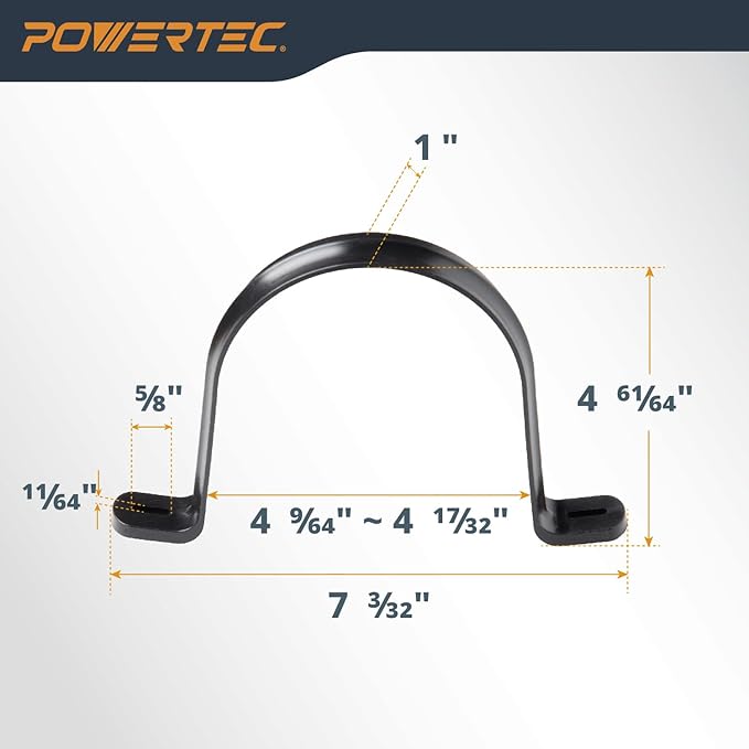 POWERTEC Clear PVC Pipe 4" x 36" Long, 2PK Plastic Tubing and 5PK Pipe Straps w/Anchors & Screws Compatible w/Dust Collection Fittings - Hose for Woodworking Tools (70471)