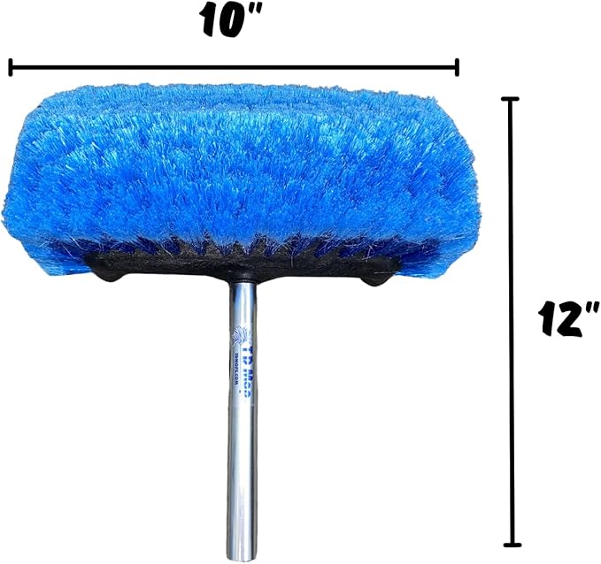 Big Bird Brush (Medium) Blue Boat Deck Scrub Brush for Cleaning and Washing - Boat Cleaner & Car Cleaner - Snap-On Attachment Only