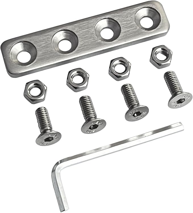 Homacer Sliding Barn Door Hardware Brushed Nickel Junction Plate