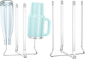 Bottle Drying Rack Reusable Drying Rack for Bottles Metal Foldable Water Bottle Dryer Holder Space Saving Cups Dryer Racks Kitchen Stand Holder for Plastic Bags, Bottles and Cups (Silver, 2PCS)