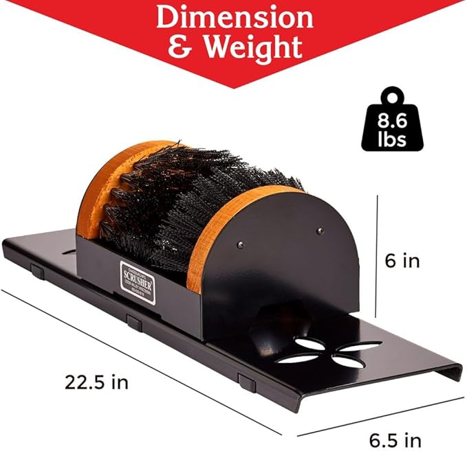 Shoe Scraper with Portable Base - Boot Scrubber with Cleaning Brushes for All Shoe Sizes
