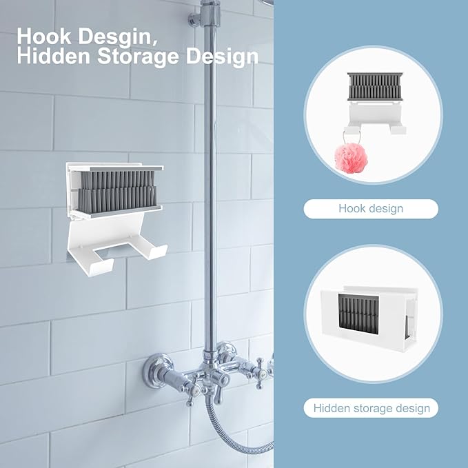 Hair Catcher, Reusable Shower Wall Hair Collector Hair Trap for Drain Protector, Silicone Hair Catcher for Bathroom Bathtub