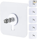 Uniclife 10 Pcs Self Adhesive Picture Hooks, 26.5 lbs Load No Drill Screw Stickers Heavy Duty Picture Hangers Without Nails, 16 mm No Nails Wall Hooks for Hanging, Sticky Hook for Bathroom Kitchen