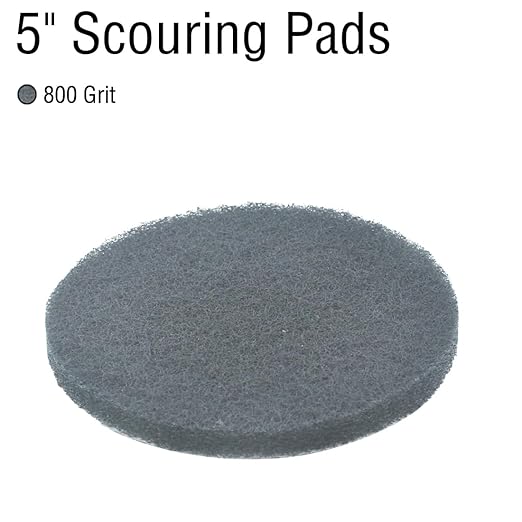 5 Inch 800 Grit Drill Brush Scrubber Scouring Pads, 20 Pcs Hook & Loop Power Scrubber Scouring Pad for Rotary Tools, Random Orbital Sander (Grey)