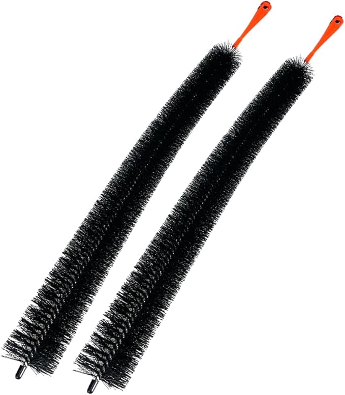 Bristle (2 Pack) 31 Inch Cleaning Brush for Dryer Lint and Cleaning Refrigerator Coils | 23" Brush with 8" Ergonimic Handle | Long Flexible Design Great for Cleaning Appliances & Hard to Reach Places
