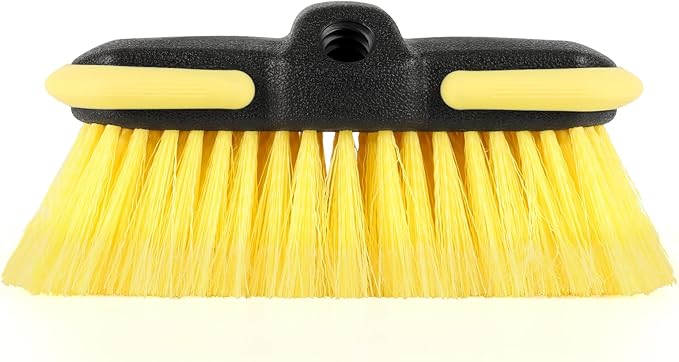 Car Wash Brush Head, Scrub Brush Attachment for Long Handle Extension Pole,Outdoor Broom and Scrubbing Brush for Cleaning Window, Wall, House Floor, Deck, Patio, Car