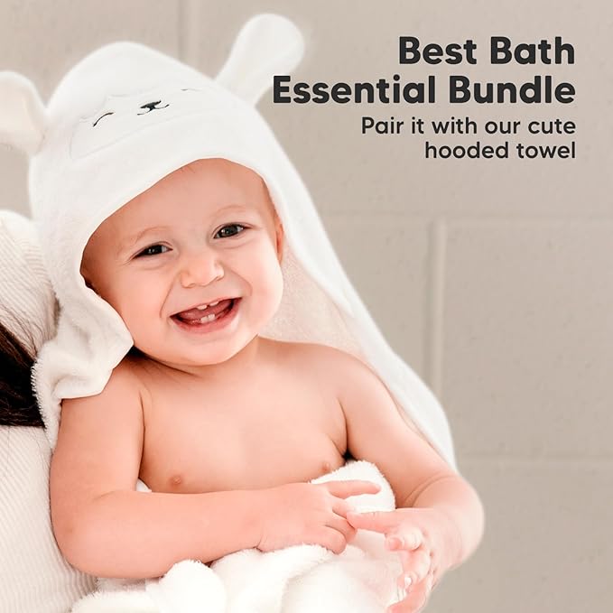 6-Pack Baby Washcloths - Soft Absorbent Viscose from Bamboo Wash Cloths for Babies, Kids, Toddlers, Infant, Newborn Bath Towels, Gentle on Sensitive Skin, 10x10 Reusable Face Towels (Mellow)