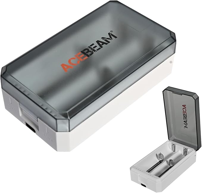 ACEBEAM A2 Portable Battery Storage Box, Battery Charger, Battery Storage Organizer, Battery Box, Battery Storage Case