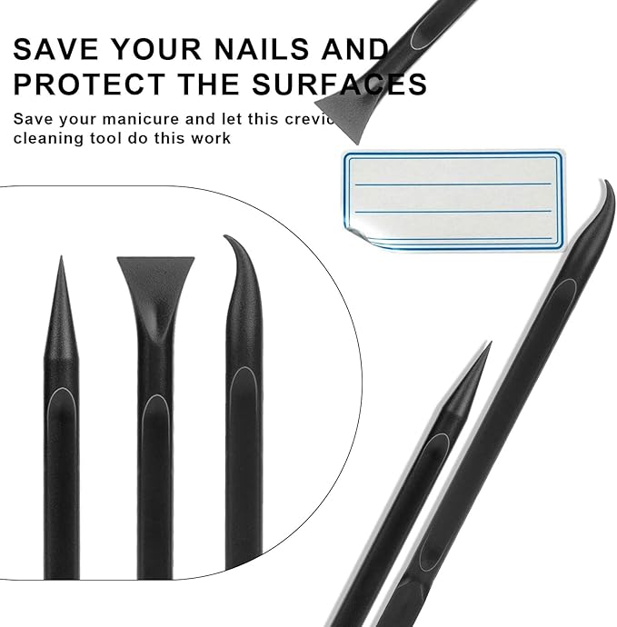 9 PCS Plastic Scrapers Tool for Tight Spaces Non Scratch Label Scrapers Kitchen Scraper Crevice Cleaning Tool Multi-purpose Pen-Shaped Car Detailing Scraper Tools for Remove Stickers Labels Oil Stains