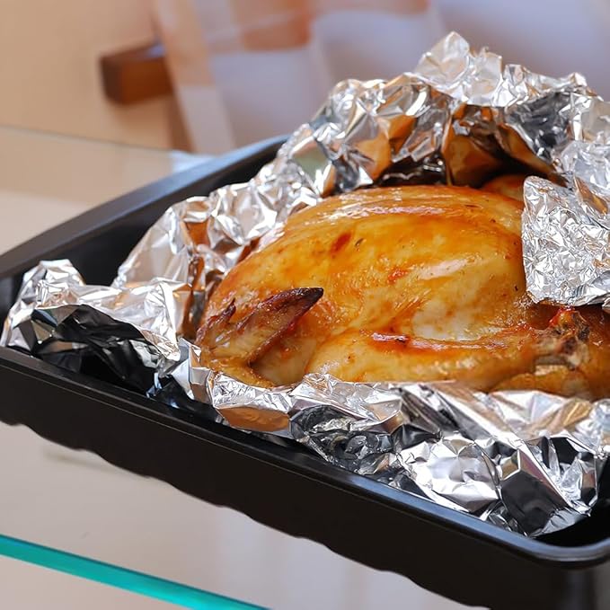Aluminum Foil Heavy Duty 18 inch Wide, 500 FT Heavy Duty Food Safe Foil Wrap for Cooking, Baking, Grilling, (Pack of 1) Pony Packaging Aluminum Roll 23 Microns Thick - Commercial Grade