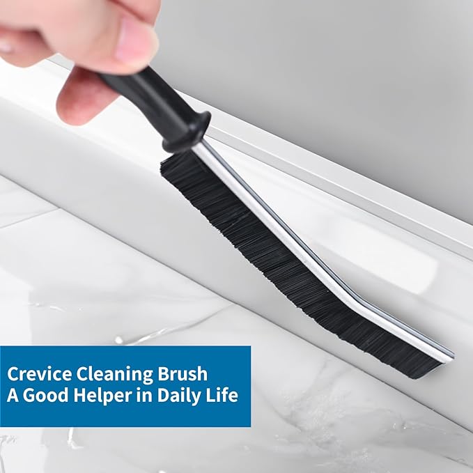 2 Pcs Crevice Cleaning Brush Hard Bristle Gap Brush Multifunctional for Bathroom Household Kitchen Tiles Window Crevice Cleaning Tool (Style 2)