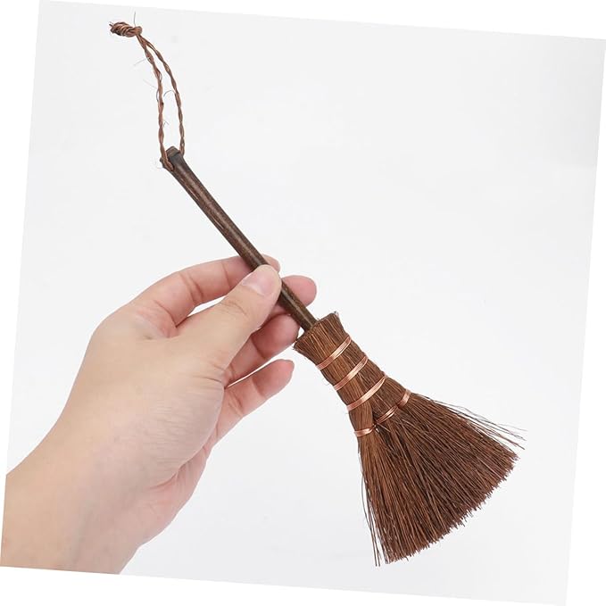 2pcs Mini Handheld Broom for Carpet Pet Hair Versatile Boys and Girls Mop and Sweeper for Dusting Portable Desk Brush with Soft Handle