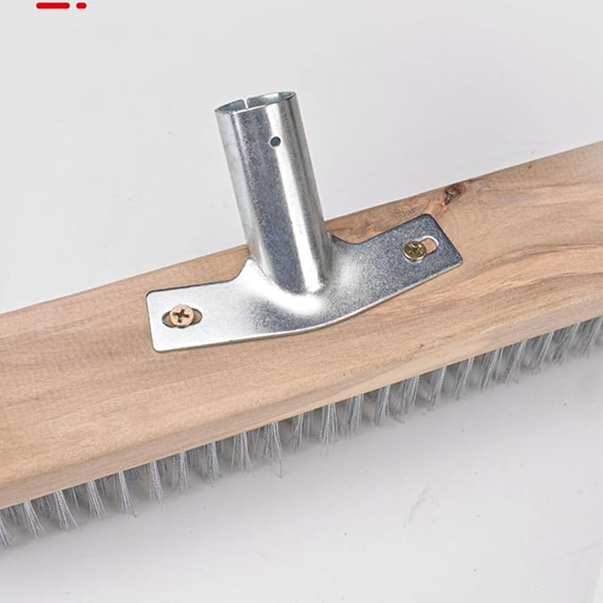 Vikye Scrub Brush with Long Handle, 7.9inch Heavy Duty Floor Scrubber Brush, Stiff Scrubber Brush for Cleaning Shower Bathroom Patio Garage