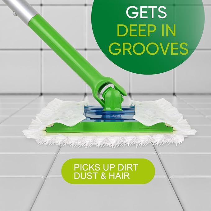 XL Heavy Duty Dry Sweeping Cloths Compatible with Sweeper Mop, Microfiber Duster Mop Pads Refills for Cleaning Hardwood Floor Dust and Pet Hair, Disposable (60 Count)